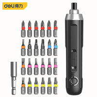 Deli Mini Electrical Screwdriver 25in1 Screwdriver Set 3.6V Lithium-ion Battery Electric Brushless Fitting Precision Power Tools