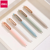 Deli Pen 50pcs Luxury Macaroon Pens for School Office Supplies Office Accessories Business Stationery Pens Set Stationery Items