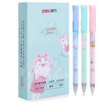 Deli Pen Wholesale 60pcs Cute Cartoon Animal Gel Pens for School Supplies Korean Stationery Needle Point Pen Writing Accessories