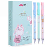 Deli Pen Wholesale 60pcs Cute Cartoon Animal Gel Pens for School Supplies Korean Stationery Needle Point Pen Writing Accessories