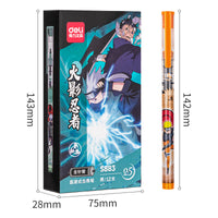 Deli Pens 36pcs Anime Naruto Pens for School Kawaii Japanese Stationery Rollerball Pen Cool Gift Kids Prizes Cute Art Supplies