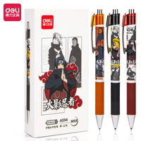 Deli Pens 36pcs Cute Naruto Pens for School Supplies Japanese Stationery Prize Kawaii Anime Bullet Pen 0.5 Office Accessories