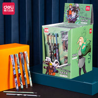 Deli Pens Set 12sets Kawaii Naruto Pens for School Supplies Rollerball Pens Anime Japanese Stationery Cool Prizes for Kids Gift