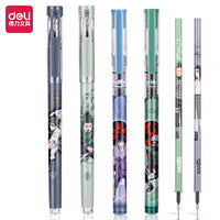 Deli Pens Set 12sets Kawaii Naruto Pens for School Supplies Rollerball Pens Anime Japanese Stationery Cool Prizes for Kids Gift