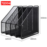 Deli Portfolio Document Tray Rack Office Desk Organizer Magzine File Holder Multifunction Metal Mesh File Organizer Rack