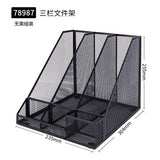 Deli Portfolio Document Tray Rack Office Desk Organizer Magzine File Holder Multifunction Metal Mesh File Organizer Rack