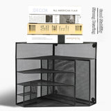 Deli Portfolio Document Tray Rack Office Desk Organizer Magzine File Holder Multifunction Metal Mesh File Organizer Rack