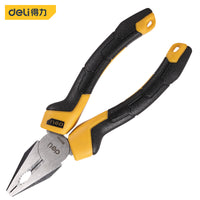 Deli (Rubber handle) wire pliers 60 chrome vanadium steel pliers multi-function flat pliers wire cutter 6 inches DL2006Z