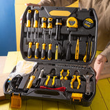 Deli Screwdriver Multimeter Socket Wrench Tool Set Auto Repair Mixed Combination Package DIY Hand Tool Kit With Plastic Toolbox