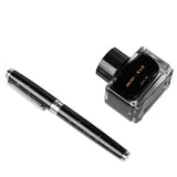 Deli Summer Palace Fountain Pen Set High-End Financial Fountain Pen Black Ink Office Signature Pen F Nib Gift Box Packaging