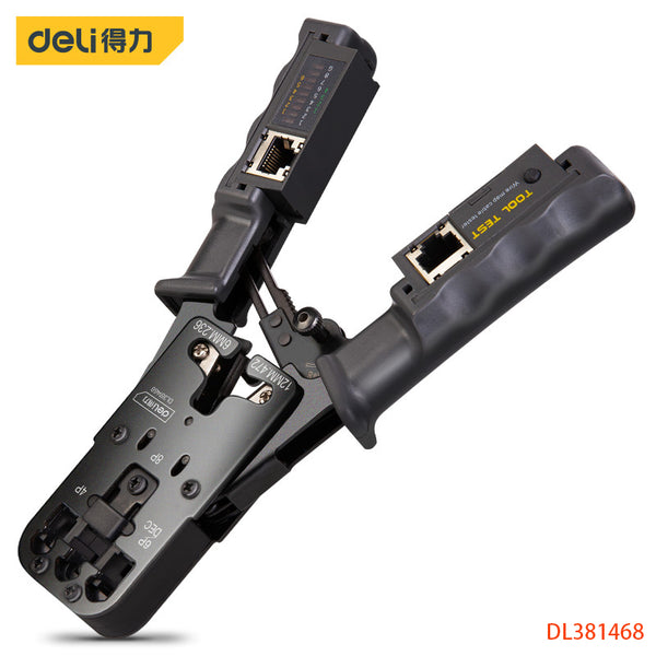 Deli Testable Wire Network Pliers Multifunctional Network Clamp Network Cable Telephone Cable Receiver Cable Crystal Head