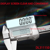 Deli Zinc AlloyDigital Caliper 0-150mm Multiple Purposes, Accurate Measurement Stainless Steel External Diameter Measurement