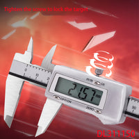 Deli Zinc AlloyDigital Caliper 0-150mm Multiple Purposes, Accurate Measurement Stainless Steel External Diameter Measurement