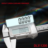 Deli Zinc AlloyDigital Caliper 0-200mm Multiple Purposes, Accurate Measurement Stainless Steel External Diameter Measurement