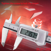 Deli Zinc AlloyDigital Caliper 0-200mm Multiple Purposes, Accurate Measurement Stainless Steel External Diameter Measurement