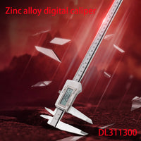 Deli Zinc AlloyDigital Caliper 0-300mm Multiple Purposes, Accurate Measurement Stainless Steel External Diameter Measurement