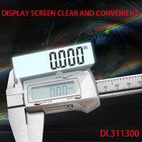 Deli Zinc AlloyDigital Caliper 0-300mm Multiple Purposes, Accurate Measurement Stainless Steel External Diameter Measurement