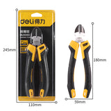 Deli non slip rubber handle diagonal nose pliers 60 chrome vanadium steel diagonal pliers 7 inches (180mm) DL0203 deli tools ent