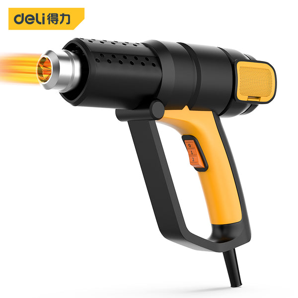 Deli5320 Hot Air Gun Stepless Thermostat Control Soften Adhesives Shrink PVC Film Car Film Thaw Water Pipe Power Tools