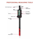 Digital Display Caliper Carbon Fibre Vernier Calipers Plastic Gauge LCD Micrometer Ruler Measuring Tools Instrument 150mm/6in