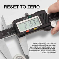 Digital Display Caliper Carbon Fibre Vernier Calipers Plastic Gauge LCD Micrometer Ruler Measuring Tools Instrument 150mm/6in