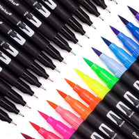 Dual Tip Brush Pens 100 Colours Fineliner Felt Tip Pens Colouring Pens for Adults Pack,Drawing,Calligraphy Painting