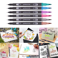 Dual Tip Brush Pens 100 Colours Fineliner Felt Tip Pens Colouring Pens for Adults Pack,Drawing,Calligraphy Painting