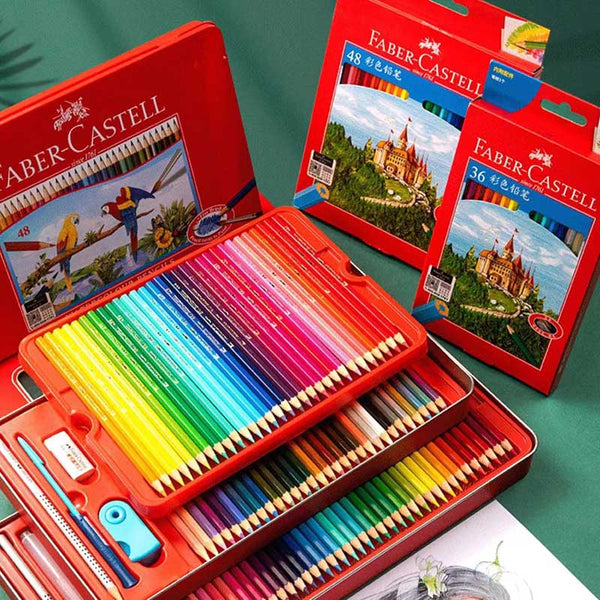 Faber-castell 100 Color Professional Oily Colored Pencils For Artist School  Sketch Drawing Pencils Children Gift Art Supplies - Wooden Colored Pencils  - AliExpress