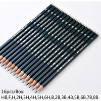 Faber Castel 16pcs/Box Pencils Professional sketch pencil Pastel HB 2B 2H Drawing Pencil Set Lapiz for School Art Supplies