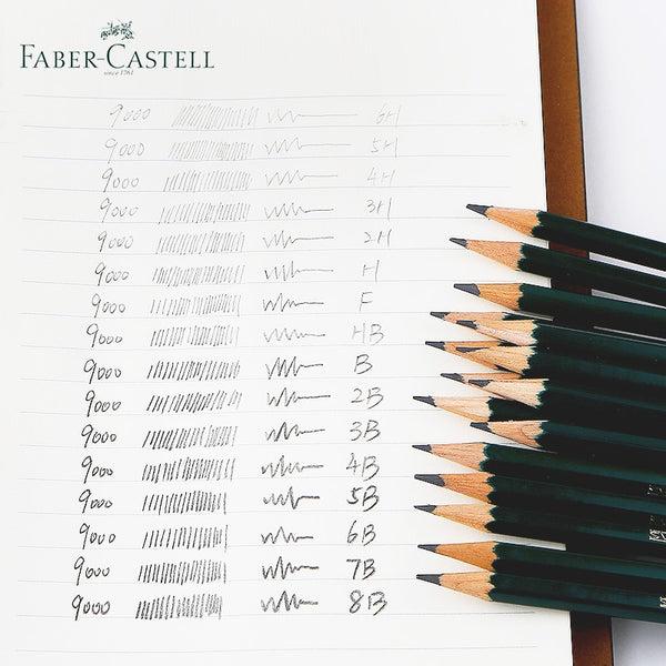 Faber-Castell, Castell 9000 B, Graphite Pencil for Writing, Drawing and  Sketching