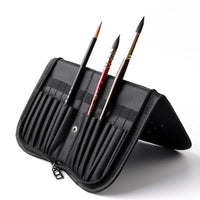 Foldable paint brush bag portable watercolor gouache paint brush storage bag canvas breathable mold proof painting kit