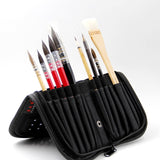 Foldable paint brush bag portable watercolor gouache paint brush storage bag canvas breathable mold proof painting kit