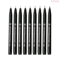 GM4010 Pigment Liner Micron Water-based ink Brush Markers Neelde Water-proof Black Sketching for Art Manga Drawing