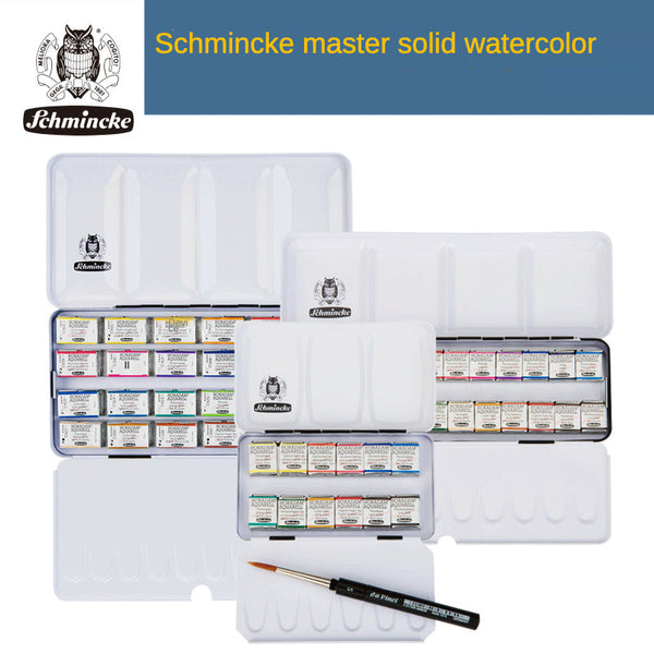 Germany Schmincke Master Solid Watercolor 8/12/18/24/36/48 Colors Set –  AOOKMIYA