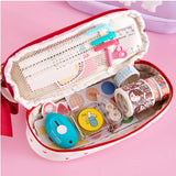 Girl heart cute pencil case simple large capacity multifunctional double layer student stationery cute school supplies