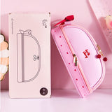 Girl heart cute pencil case simple large capacity multifunctional double layer student stationery cute school supplies