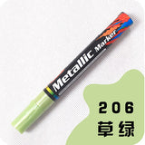 Guangna 1PCS 2.0MM Water-Based Metallic Marker Black Card Paint Metal Surface Permanent Paint Marker DIY Album Pen Art Supplies