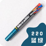 Guangna 1PCS 2.0MM Water-Based Metallic Marker Black Card Paint Metal Surface Permanent Paint Marker DIY Album Pen Art Supplies