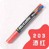 Guangna 1PCS 2.0MM Water-Based Metallic Marker Black Card Paint Metal Surface Permanent Paint Marker DIY Album Pen Art Supplies