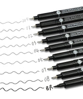 Know 9 Pcs/set Needle Tip Graphic Drawing Pen Water-based Waterproof Pigment Ink Micron Liner Marker Sketching pen