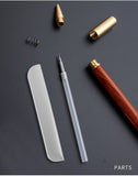 Pen-style hand-carved knife stickers hand account paper knife wooden handle small knife tip pen knife dual-use gel pen