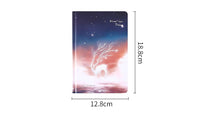 Luminous hand book A5 notebook 128 sheets of starry sky coloring page fantasy starry deer illustration diary school supplies