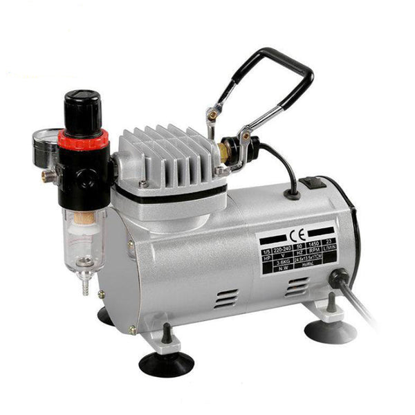 Siphon Feed Airbrush Set with Twin Cylinder Piston Airbrush