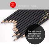 Sketch Pencil Set Professional Sketching  Charcoal Drawing Kit Wood Pencils Set For Painter School Students Art Supplies