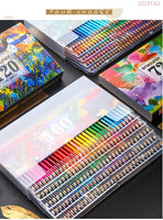 Brutfuner 48/72/120/160/180 Colors Oily Colored Pencils Set Oil HB Wood Coloured Pencils Drawing School Student Gifts Kids