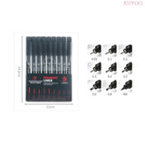 Different Size 3/6/9pcs Set Waterproof Brush Markers Pigment Liner Black Pens Needles Sketch Marker for Designer Artist Comics