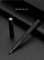 NEW Fountain Pen With Luxury Set 0.5mm Black F Nib Converter Pen Steel Ink Pens Simple Business Signing Pen Writing Pens