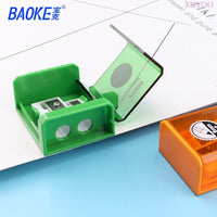 Baoke Cute 1PCS Double Hole Pencil Sharpener And  Eraser SinglePencil Sharpener For Kids Gifts School Stationery Art Supplies