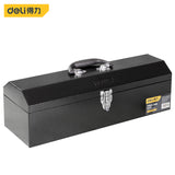 Deli 19 Inch Metal Tool Box Tool Storage Made Of Cold-Rolled Steel Compressive Seismic And Strong Metal Lock