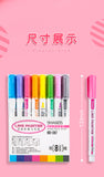 Creative three-dimensional two-color pen set two-line outline pen flashing note number pen color painting hand account pen